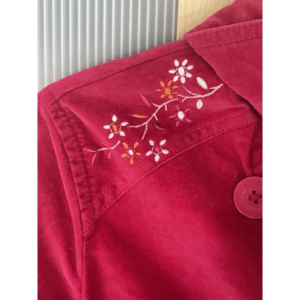 Gap Pink Double Breasted Pea Coat Corduroy Jacket 14 / 16 XXL Girls Y2K Boho NEW